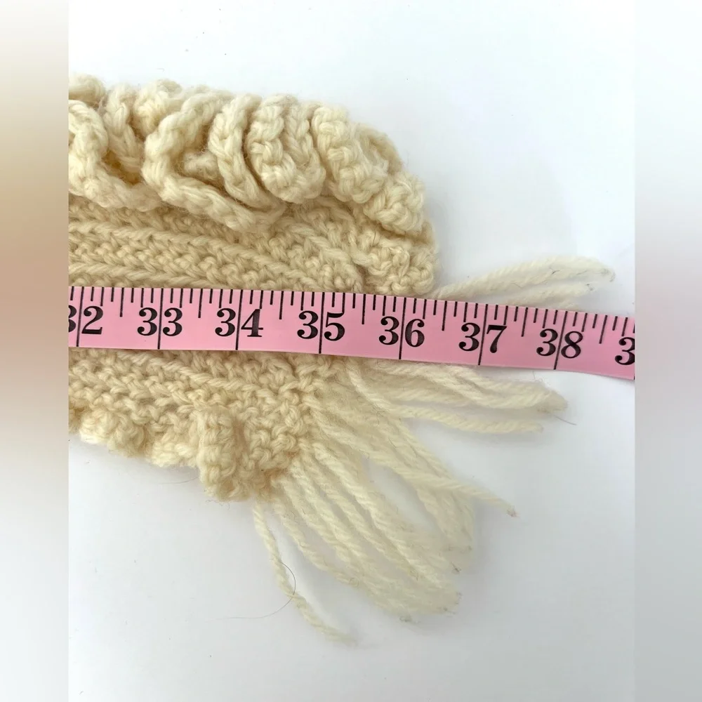 NEW! Crochet Cream Long Warm Scarf